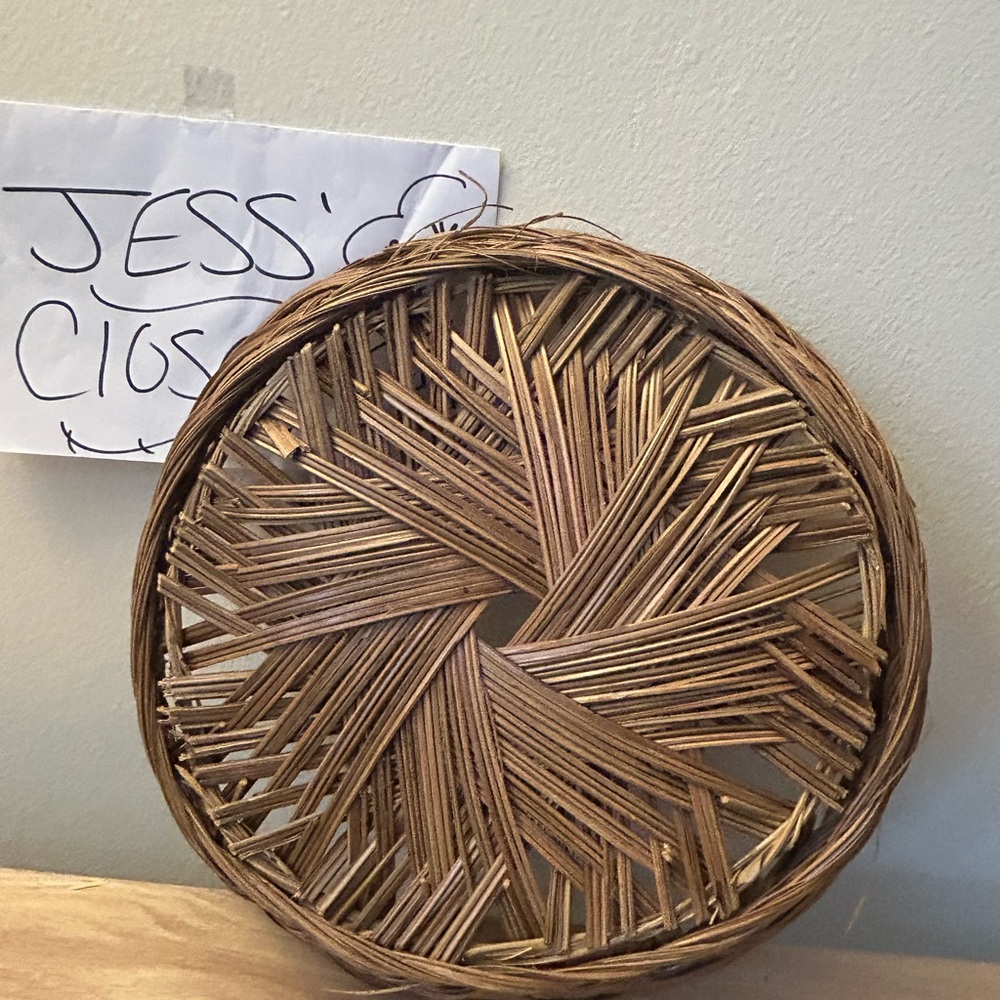 Handwoven Natural Brown Decorative Wall Basket